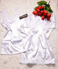 Bride Kimono, High-Quality Elegant Satin, Pure White Lace