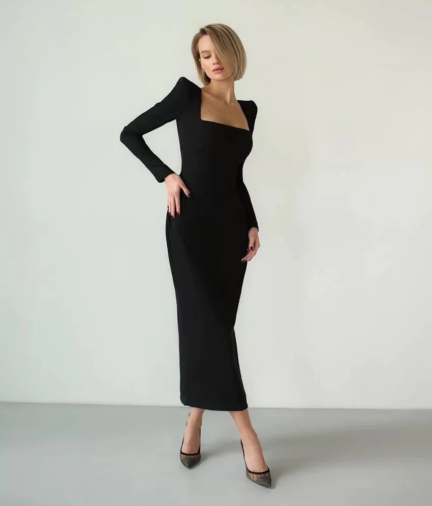 Rochie Elegance, Finest Jersey Fabric, Black