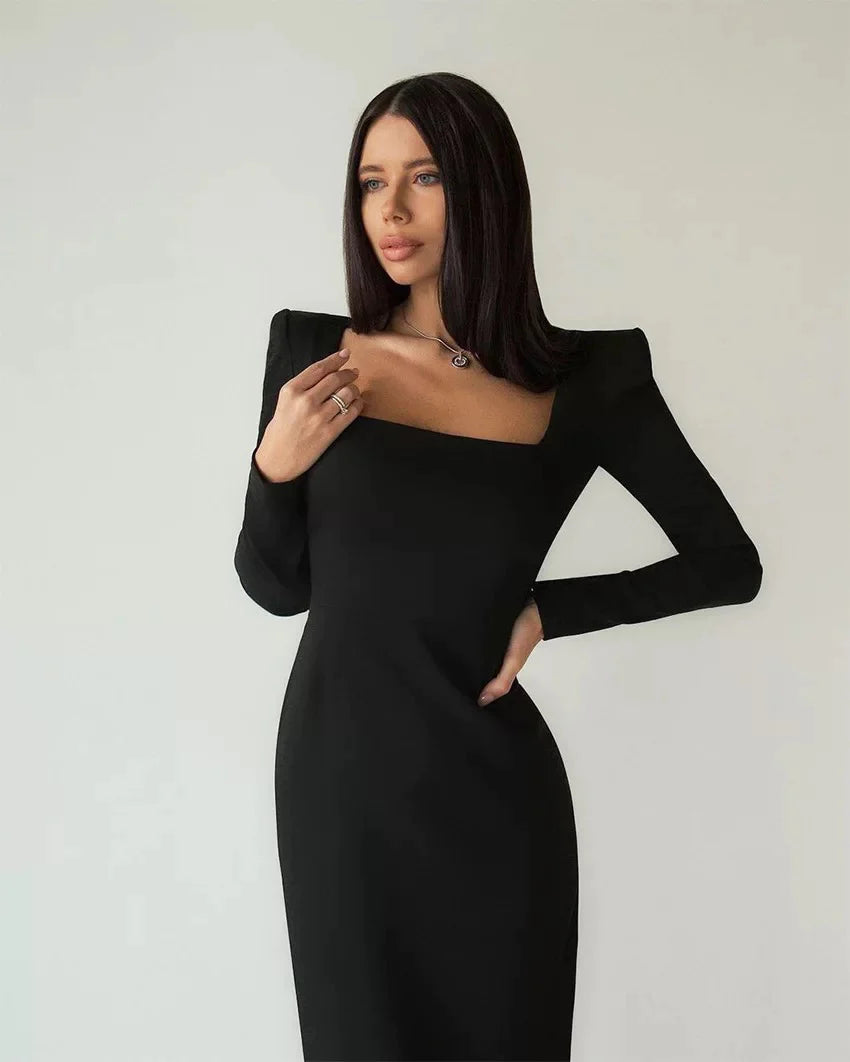 Rochie Elegance, Finest Jersey Fabric, Black
