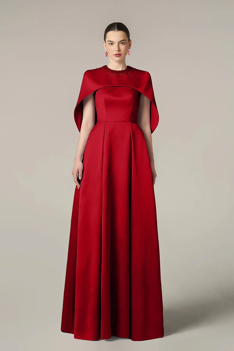 Rochie Red Cristal Glow, High Qualify Taffeta