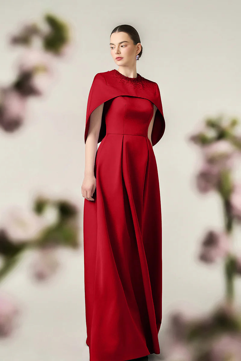 Rochie Red Cristal Glow, High Qualify Taffeta