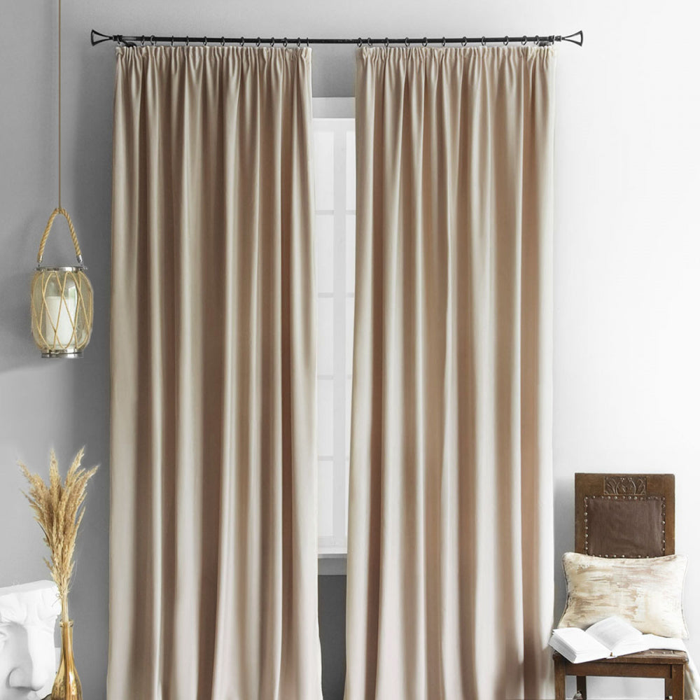 Draperie din catifea capuccino