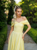Rochie Aurora, Cu umeri bufanti, Barbie Fabric,