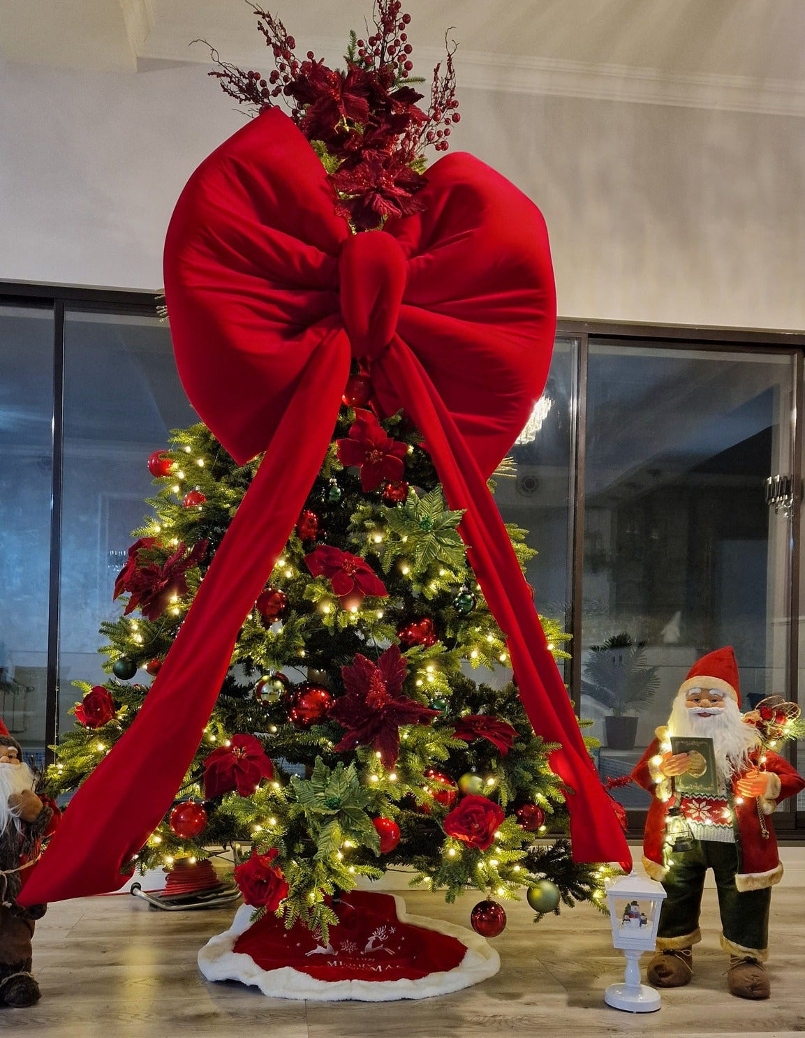 Funda Gigant din Catifea Roșie pe suport de burete