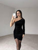 Rochie Midi Aprill, Shiny Velvet