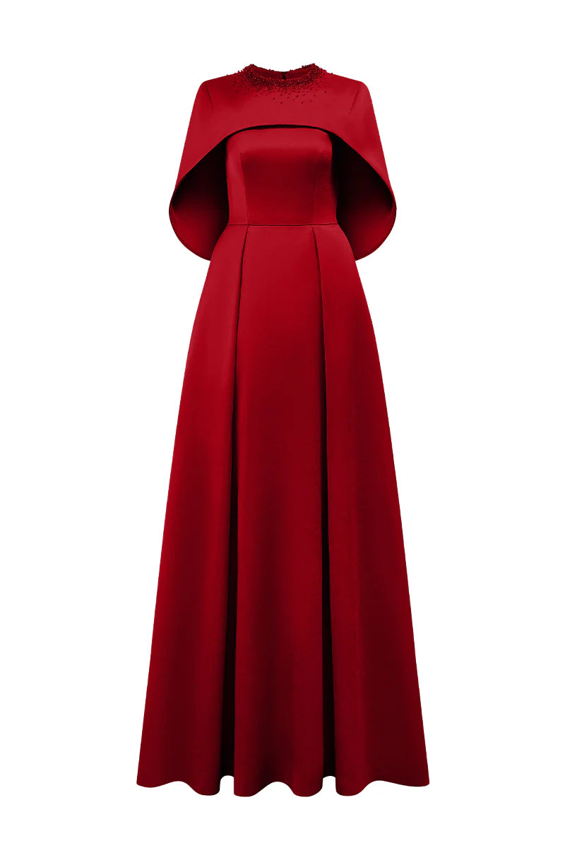 Rochie Red Cristal Glow, High Qualify Taffeta
