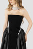 Anastassia Dress, Black Velvet and Pearls, Limited Edition