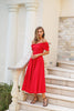 Rochie Aurora, Cu umeri bufanti, Barbie Fabric,