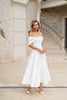 Rochie Aurora, Cu umeri bufanti, Barbie Fabric,