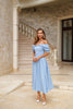 Rochie Aurora, Cu umeri bufanti, Barbie Fabric,