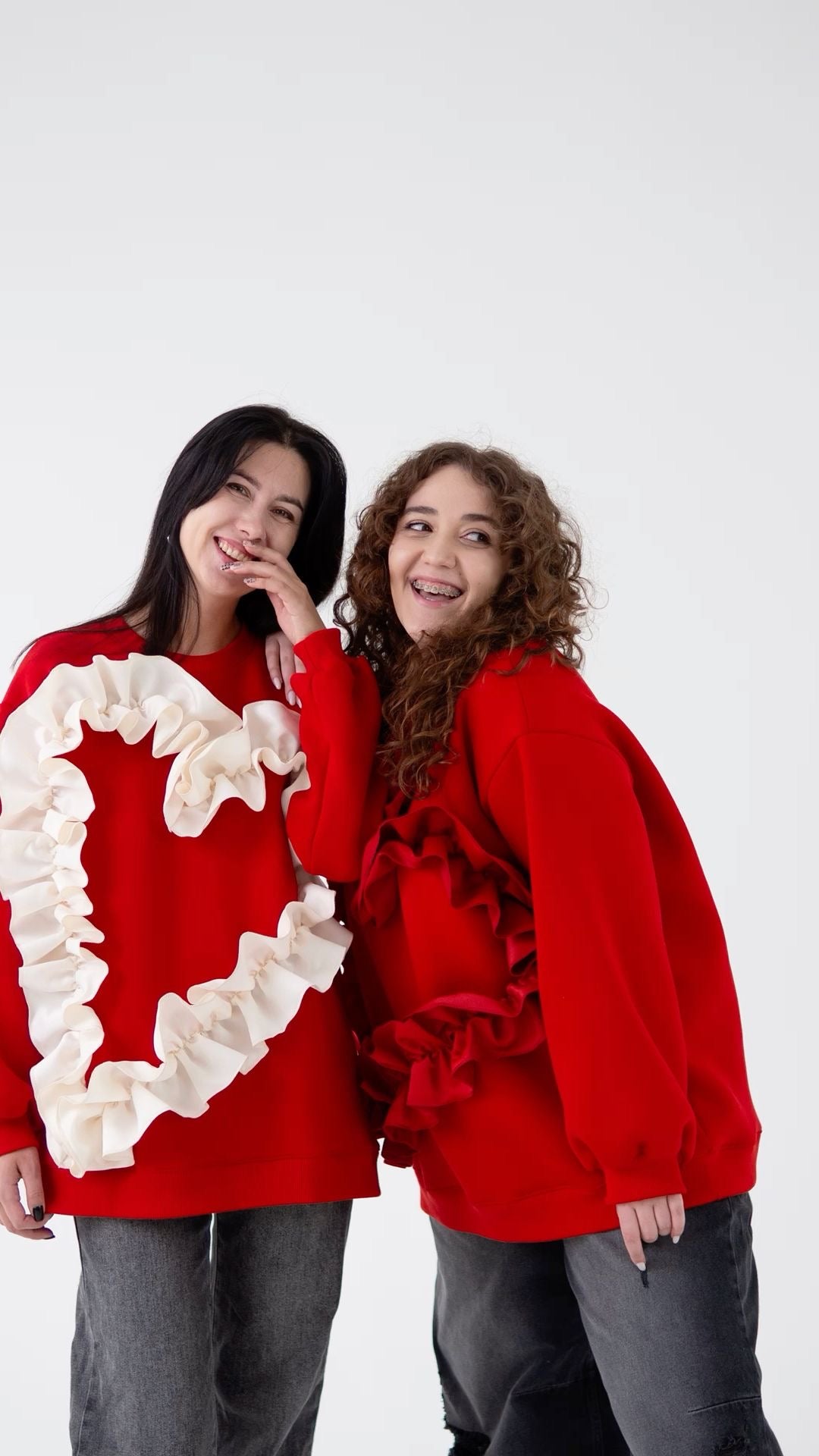 Ruffle Love Red– bluza damă cu volane | ETHERA