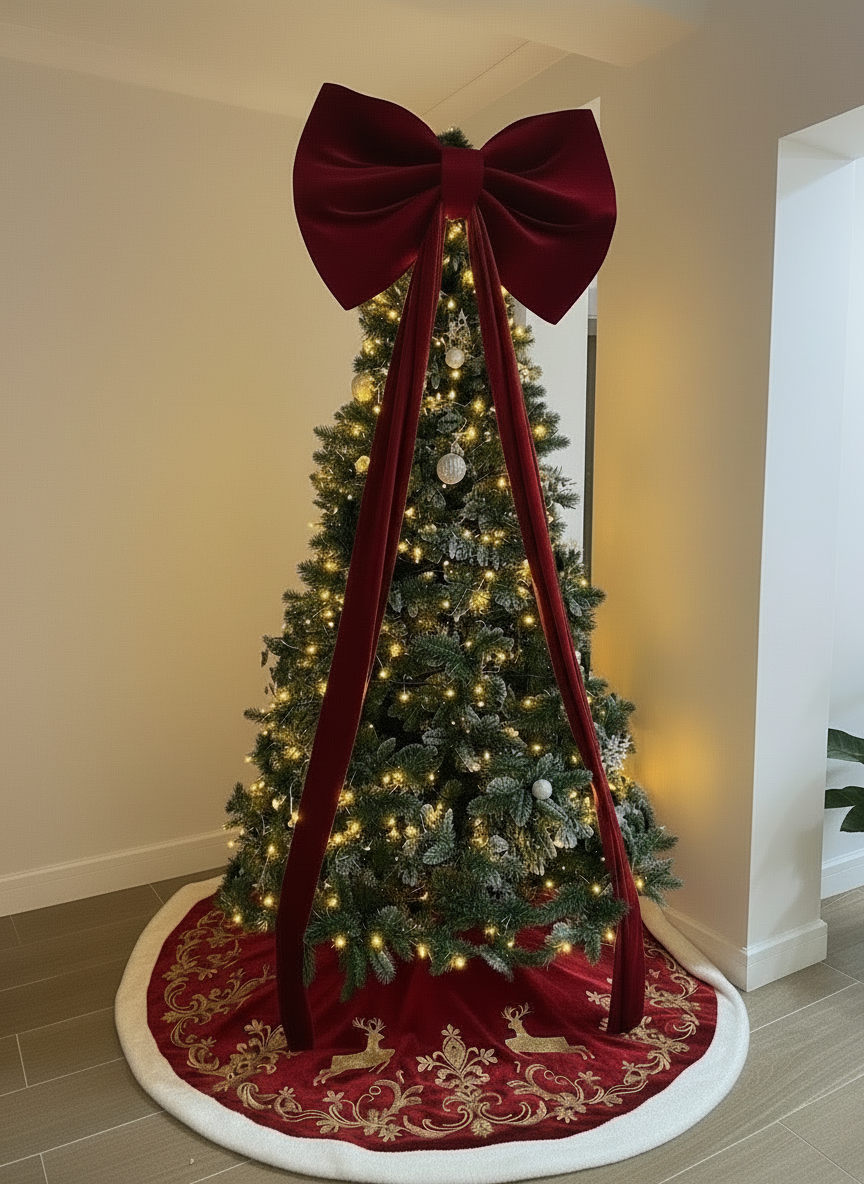 Funda Brad din Catifea Roșie pe suport de burete