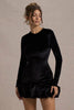 Rochie Livia Velvet, Flared Mini, Black