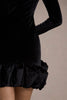 Rochie Livia Velvet, Flared Mini, Black