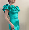 Rochie Mystic, Satin Cotton Fabric, Event Ruffles Dress