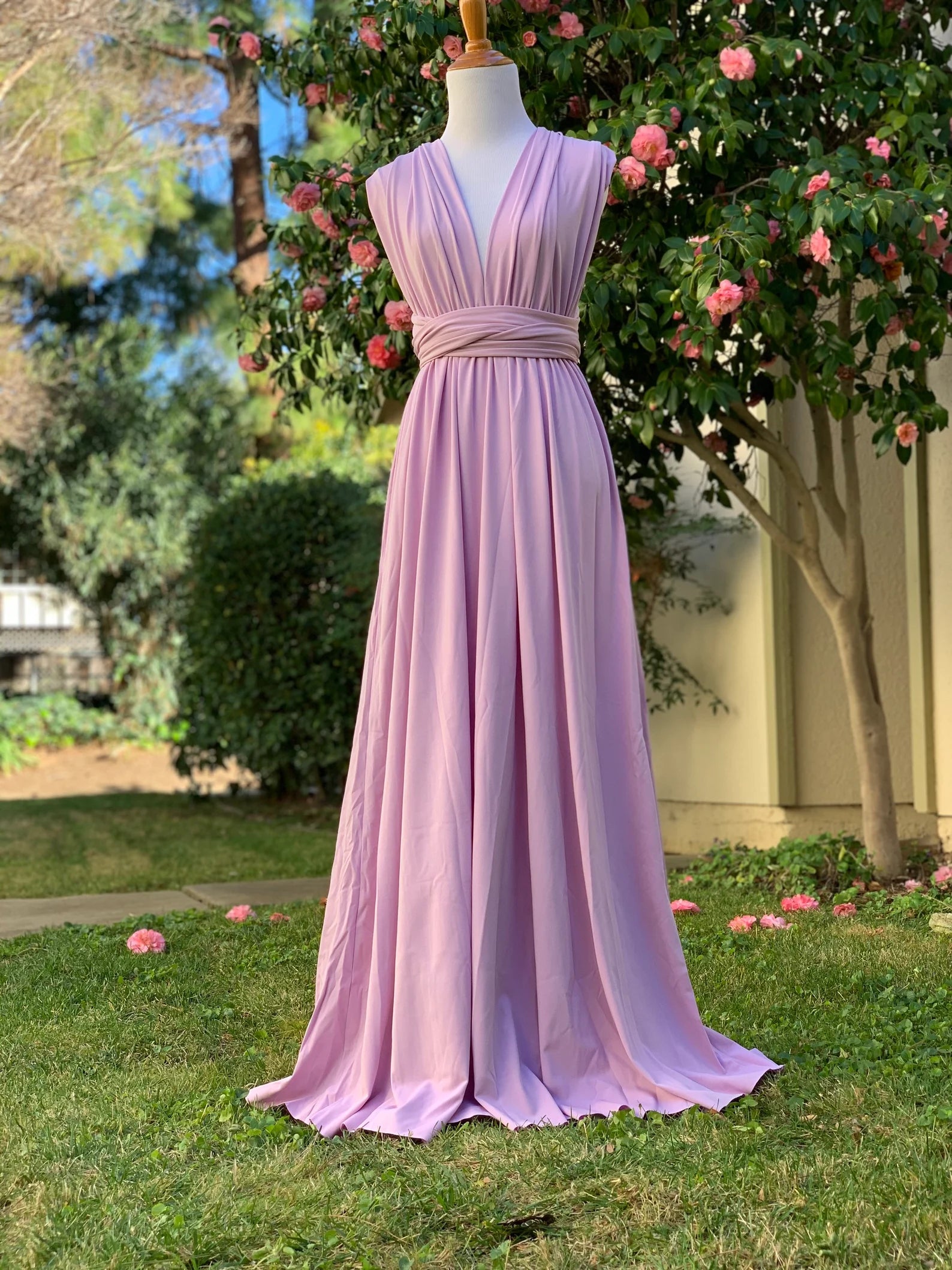 Rochie Lycra Domnisoare de Onoare, Roz Prafuit