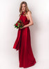 Rochie Lunga din Satin, Domnisoare de Onoare, Rosu