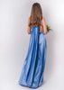 Rochie Lunga din Satin, Domnisoare de Onoare, Bleu