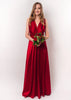 Rochie Lunga din Satin, Domnisoare de Onoare, Rosu