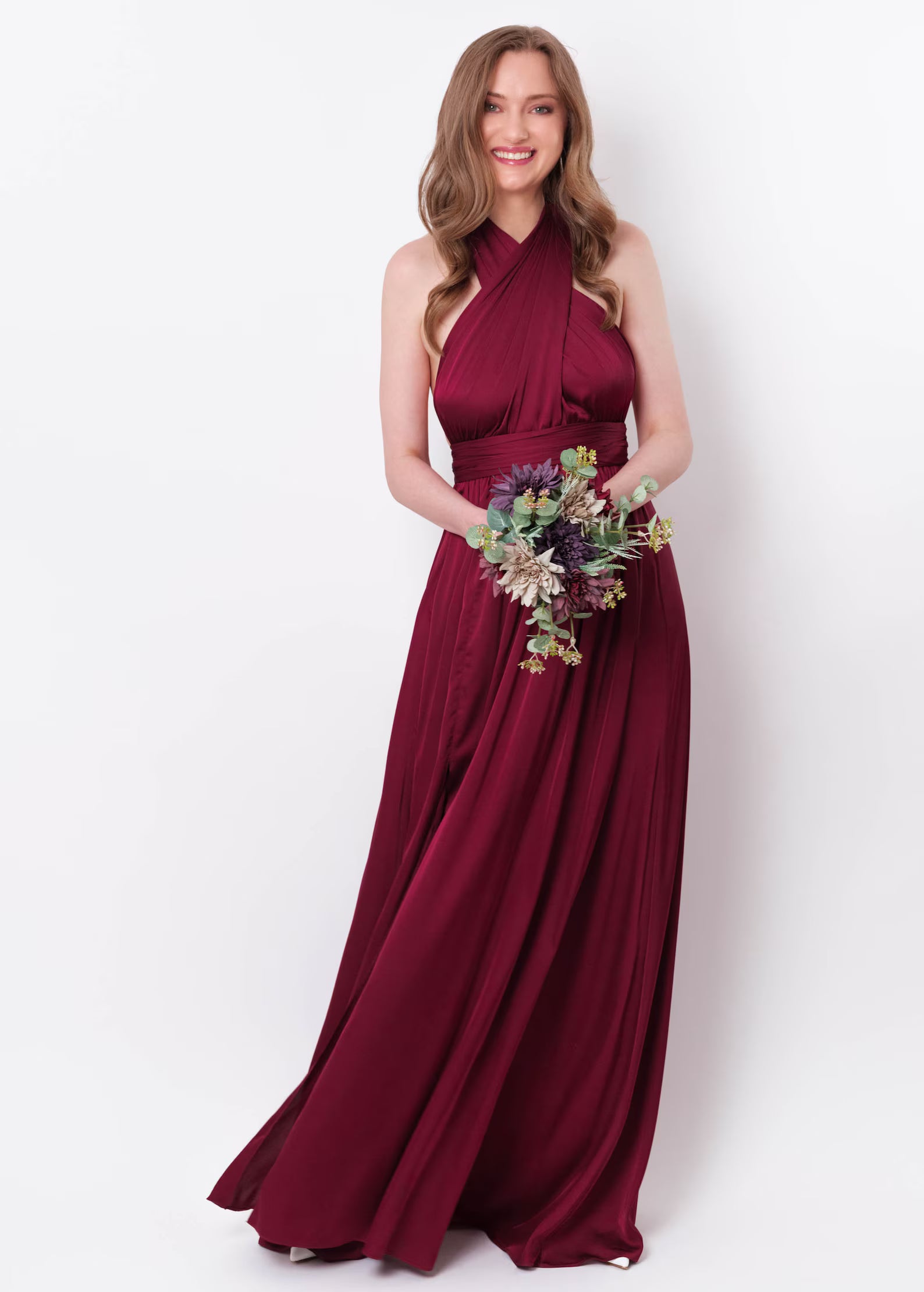 Rochie Lunga din Satin, Domnisoare de Onoare, Diverse culori