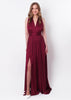 Rochie Lunga din Satin, Domnisoare de Onoare, Burgundy