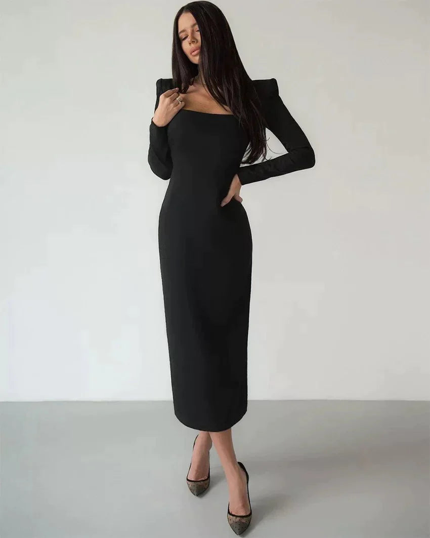 Rochie Elegance Finest Jersey Fabric Black