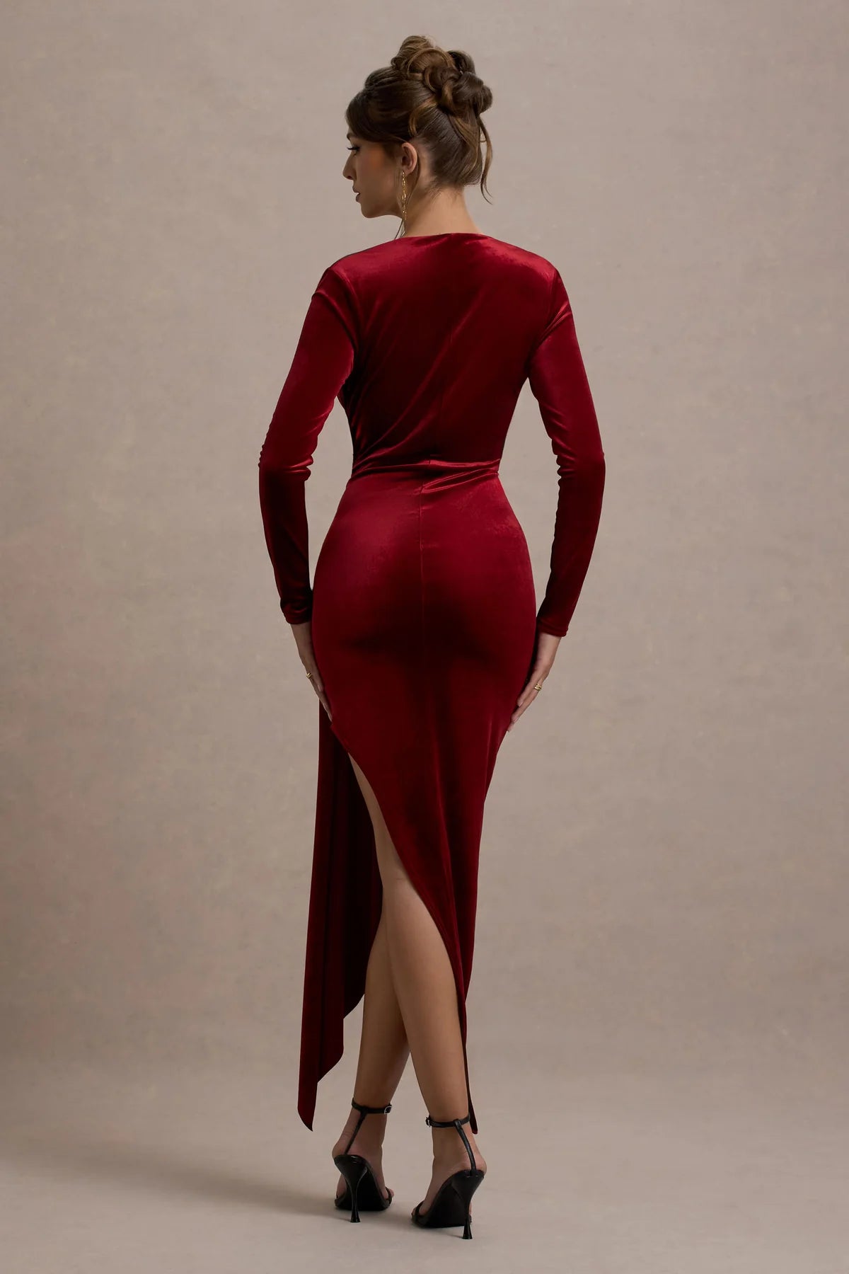 Rochie Isla Velvet, Draped Elegance
