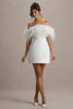 Rochia Hera White, Feathered Silhouett
