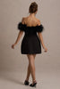 Rochia Hera Noir, Feathered Silhouett
