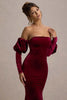 Rochie Valencia Velvet, Burgundy Glamour