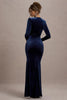 Rochie Yanny, High Quality Velvet, Dark Blue