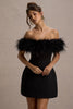Rochia Hera Noir, Feathered Silhouett
