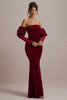 Rochie Valencia Velvet, Burgundy Glamour