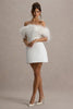 Rochia Hera White, Feathered Silhouett