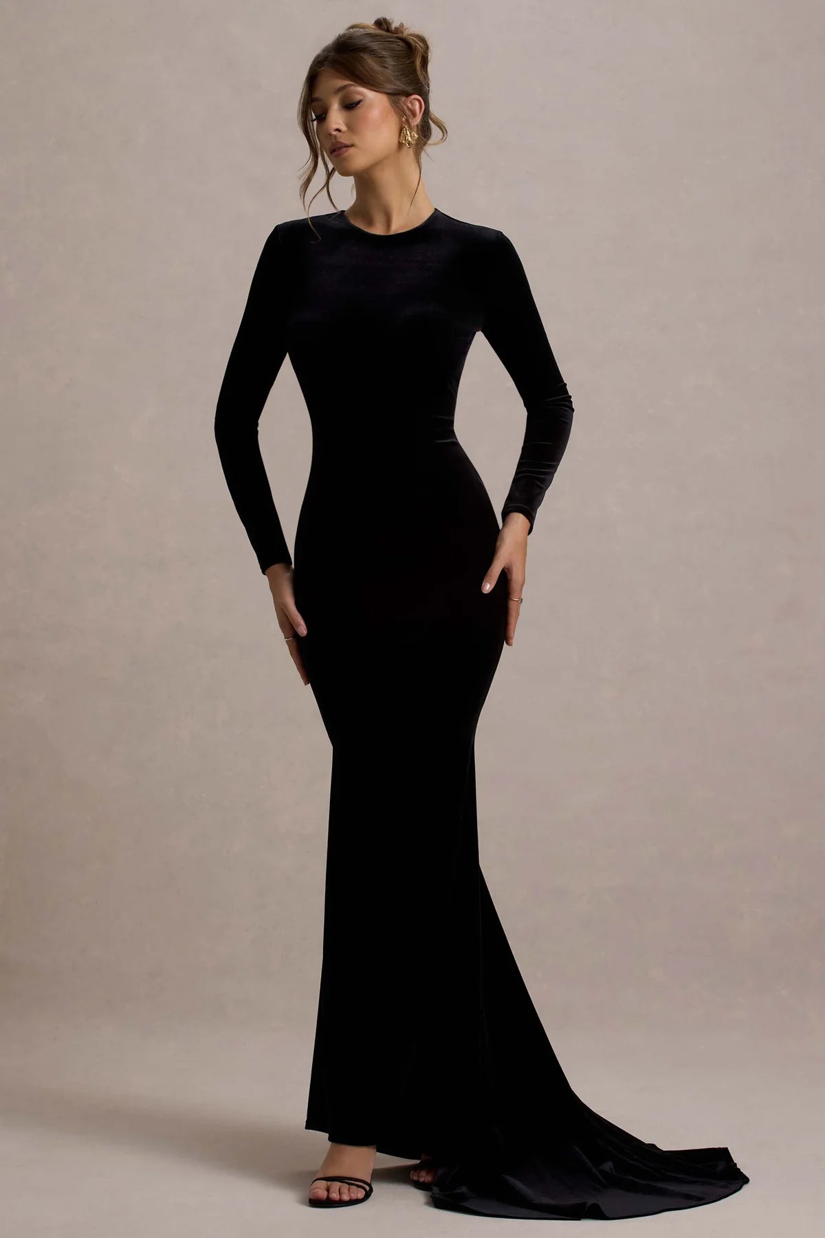 Rochie Elegant Diva din Catifea Elastica