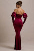Rochie Valencia Velvet, Burgundy Glamour