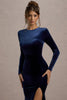 Rochie Yanny, High Quality Velvet, Dark Blue
