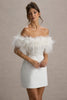 Rochia Hera White, Feathered Silhouett