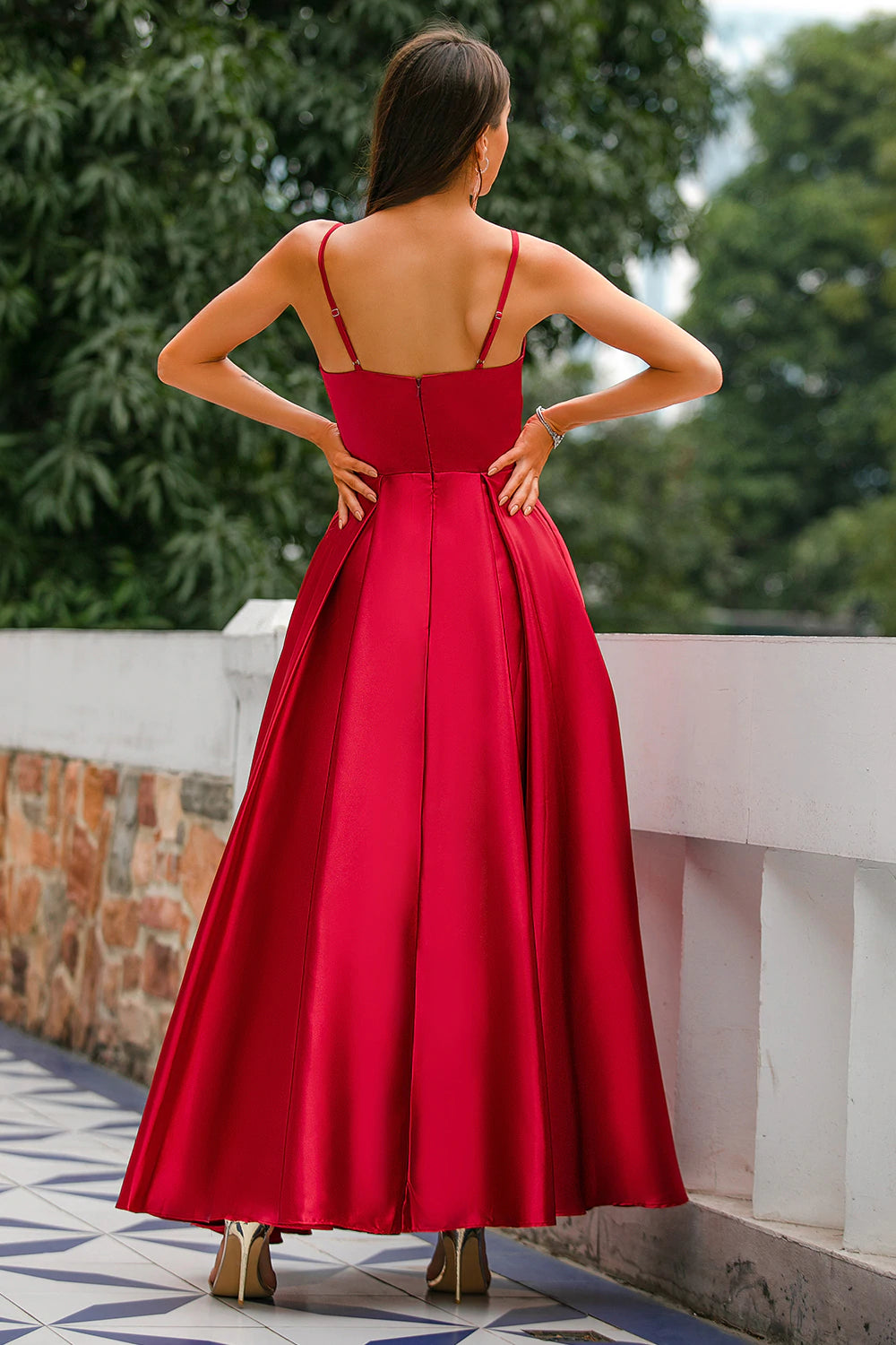 Rochie Genevieve, Silky Satin, Passional Red  ⏰24H⏰