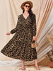 Rochie Valeria, Silke Satin Fabric, Animal Print