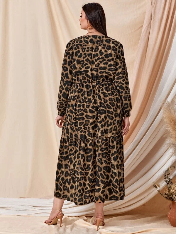 Rochie Valeria, Silke Satin Fabric, Animal Print