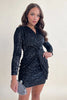 Load image into Gallery viewer, Rochie Cindy, Luxury Sequins, Shiny Black