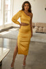 Load image into Gallery viewer, Rochie Leila, Finest Satin Fabric, Vanille Yellow