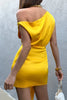 Load image into Gallery viewer, Rochie Astrid, Finesc Satin Fabric, Solar Yellow
