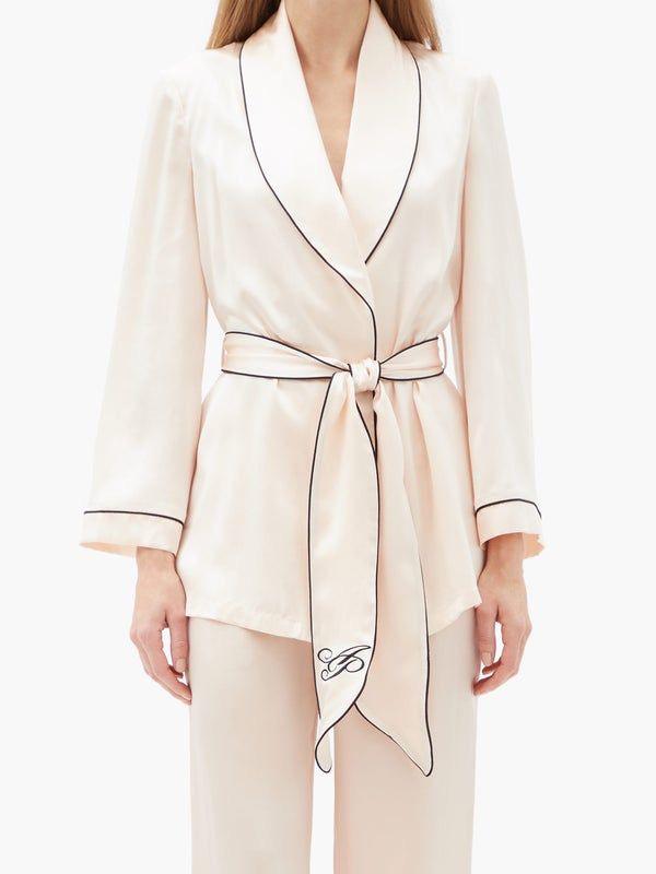 Kimono Sublime din Satin, Superior Quality Satin, Ivory