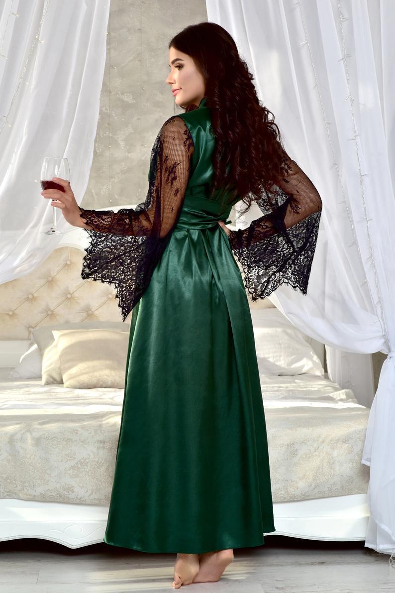 Halat Magnetiq, Luxury Long Silky Satin, Emerald Mosk