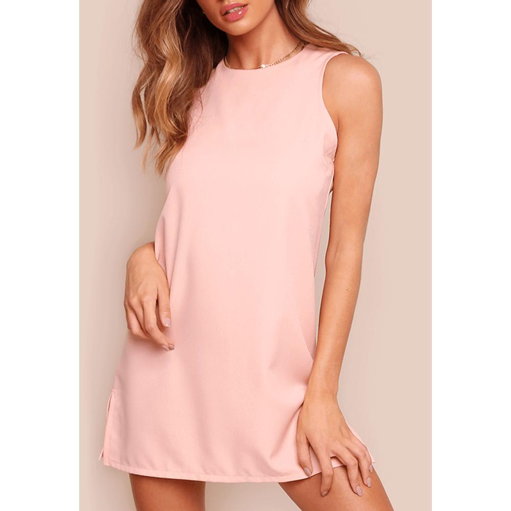 Rochia Natalia, Jersey Dress, Cream Pink