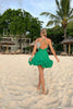 Rochia Maxy, Silky Satin, Emerald Green