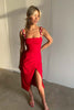 Load image into Gallery viewer, Rochie Kimberly, Silky Satin, Passional Red
