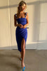 Rochie Kimberly, Silky Satin, Electric Blue